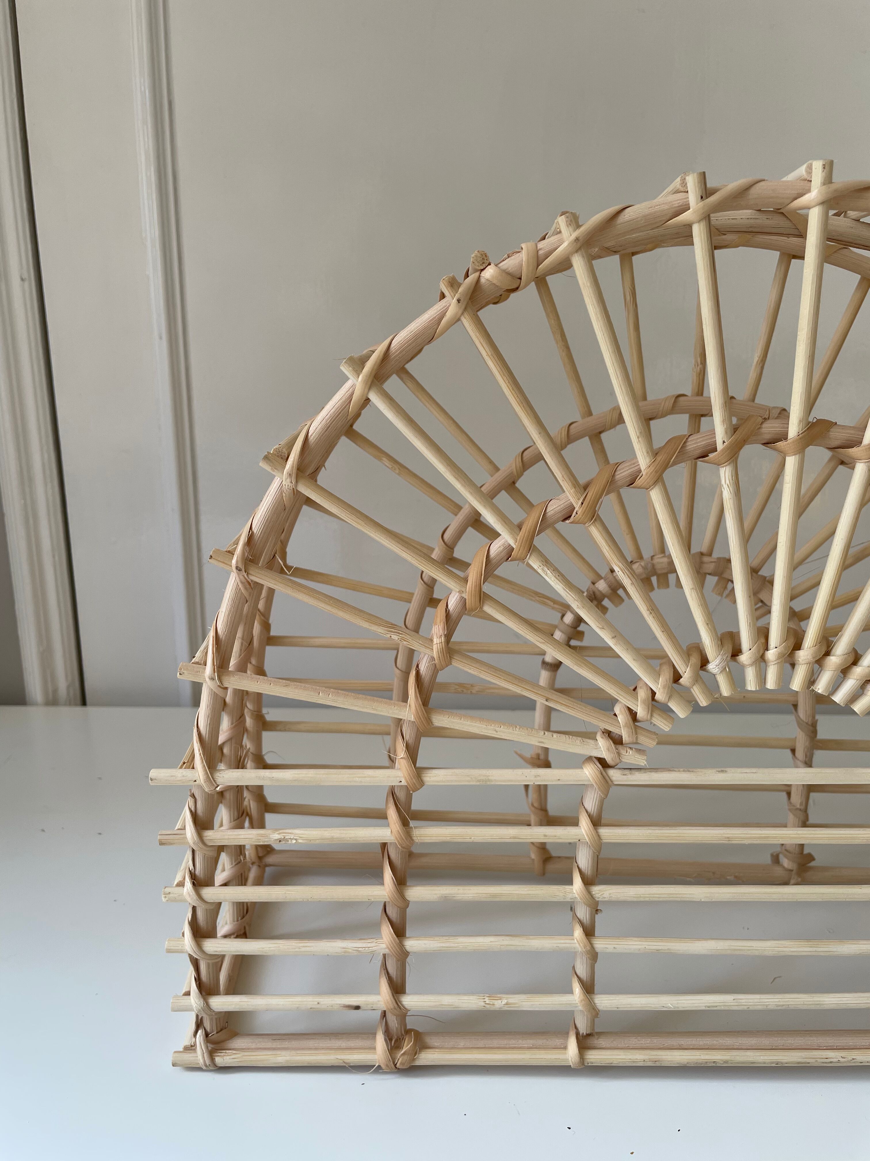 Rattan magazine holder