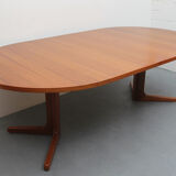 Extendible dining table teak XXL, Nielsen Denmark, 1970