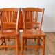 Ensemble de 6 chaises bistrot en bois Luterma 1950