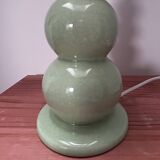 Lampe à poser vintage pastel globe plissé