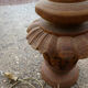 Vintage sculpted lamp and fabric lampshade