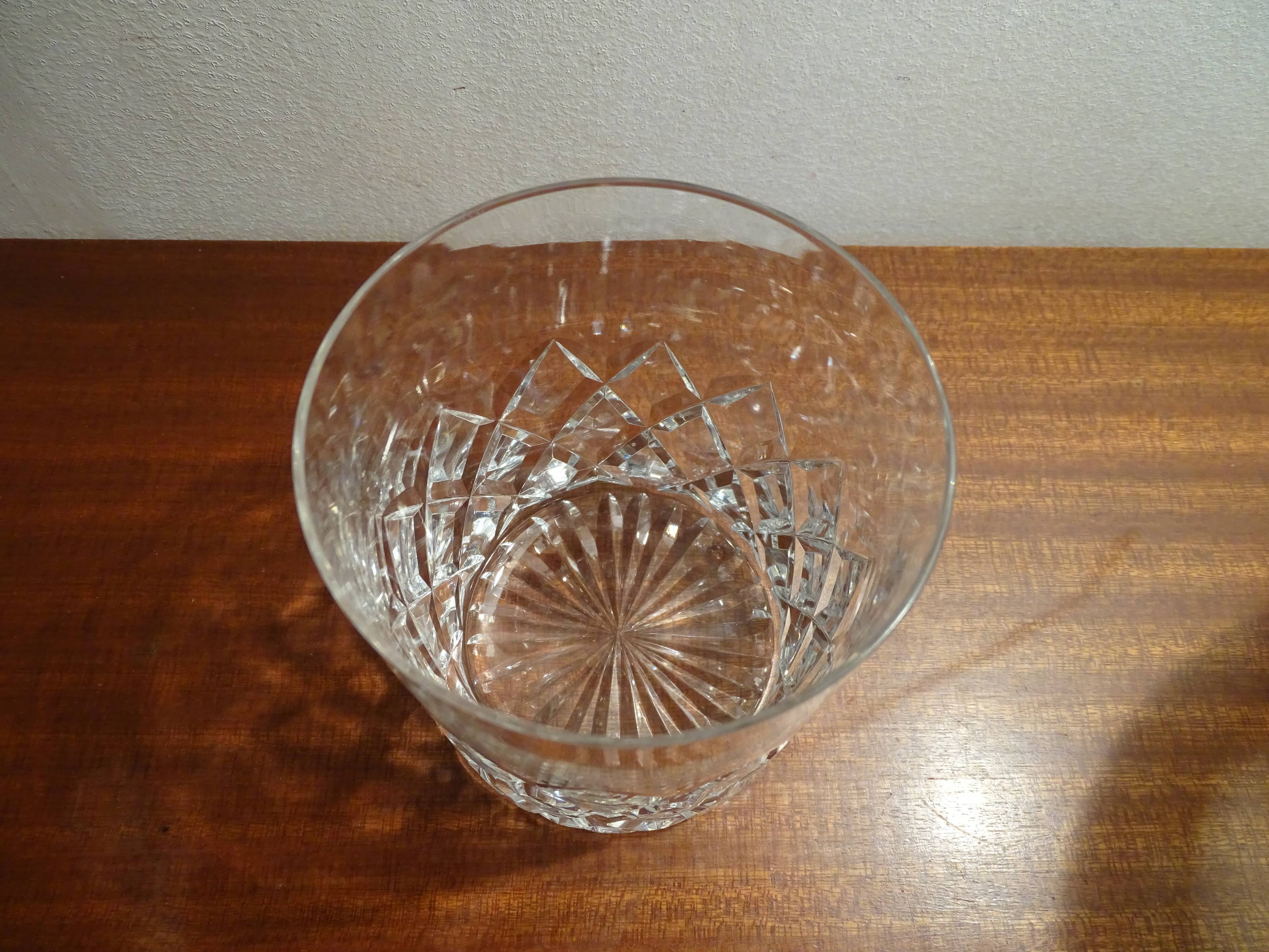 6 old cut crystal whisky glasses