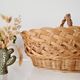 Vintage wicker basket – bohemian decorative storage
