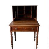 Walnut sloped sorting desk