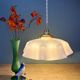 Vintage pendant light in pink opaline.