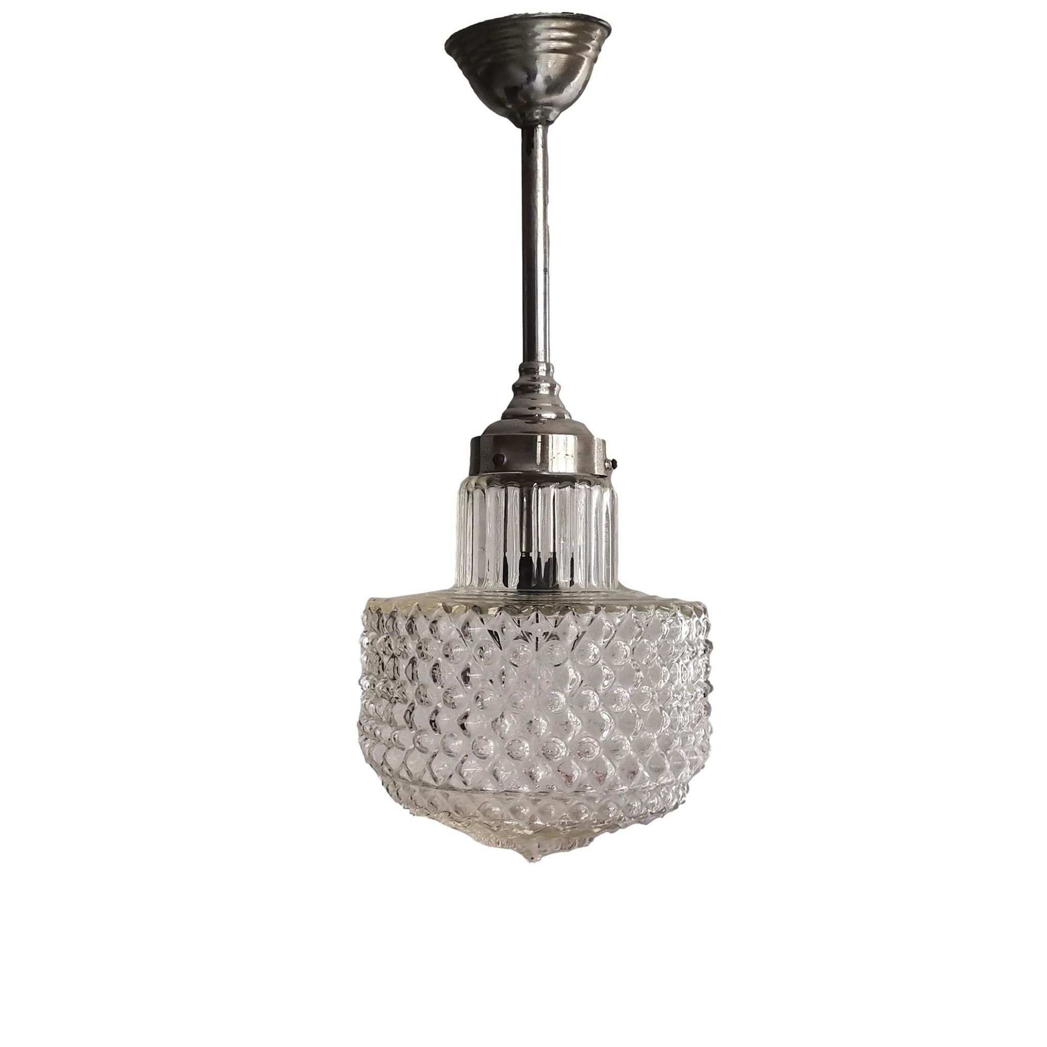 Suspension en verre du milieu du siècle années 1960