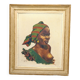 Portrait orientaliste d'une femme africaine de pierre Alauzun années 50