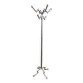 Free-standing coat rack in metal and wood 1980 1990