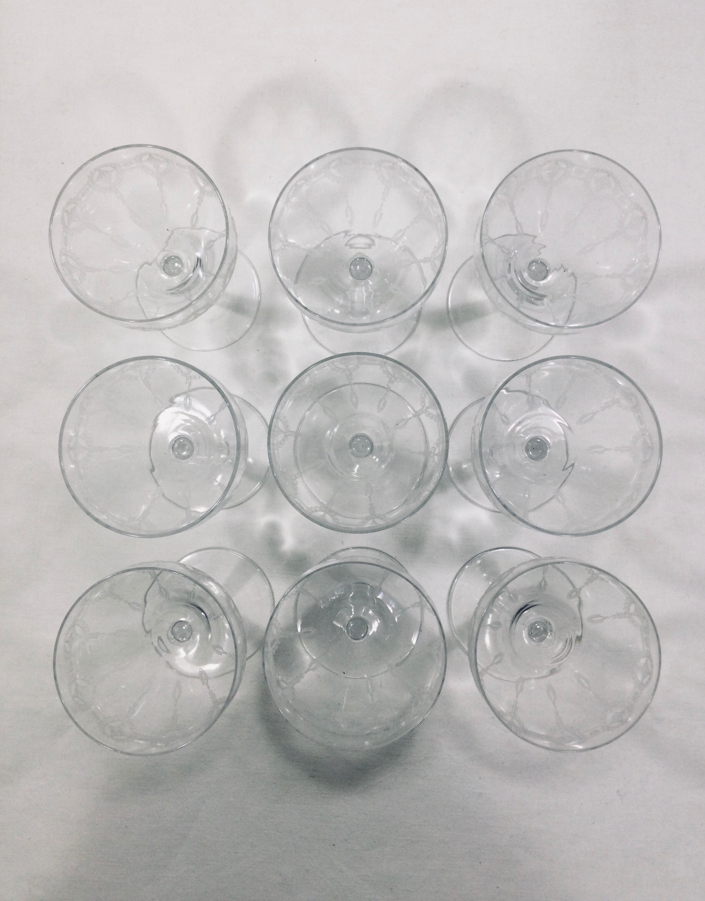 Art deco crystal glass service