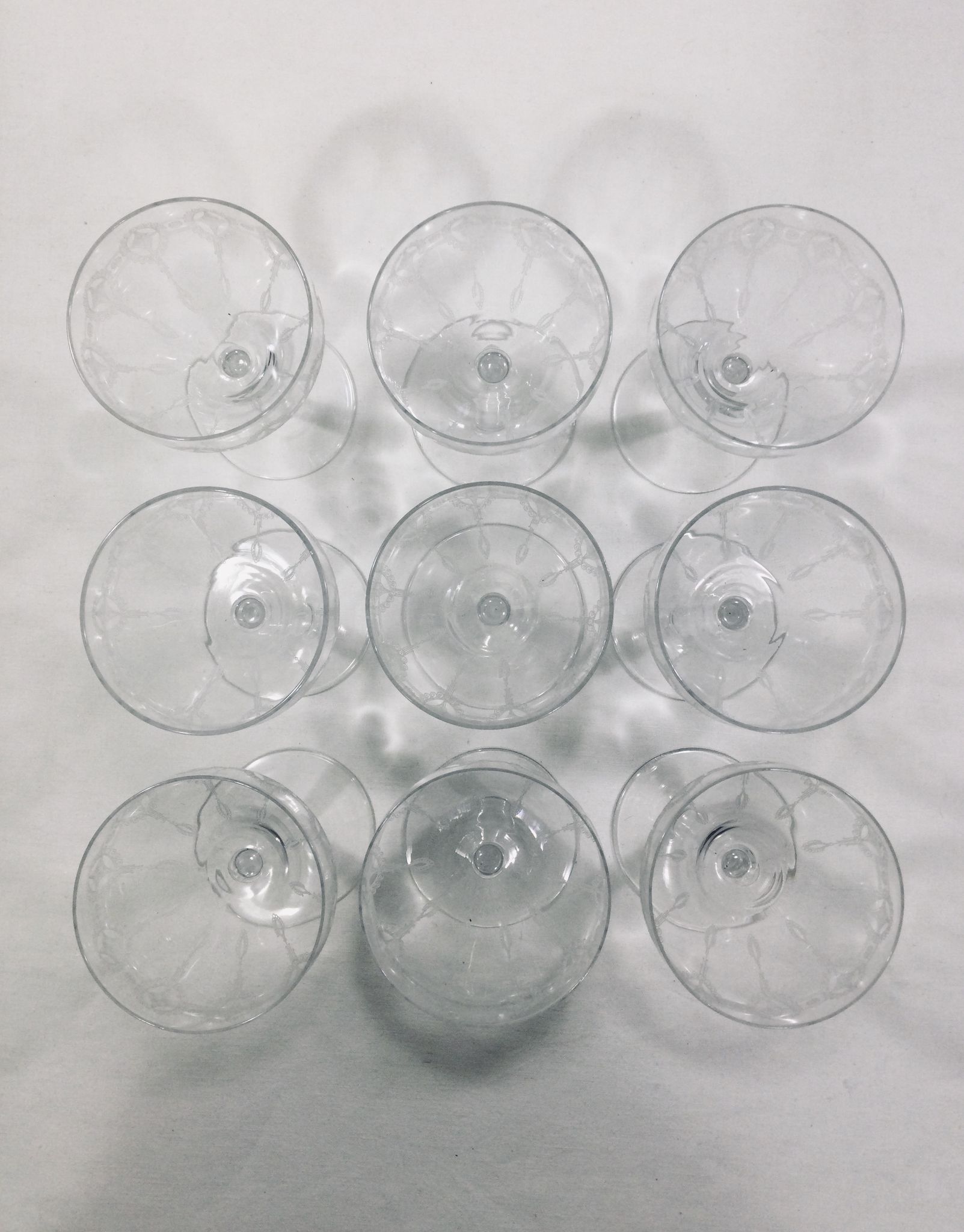 Art deco crystal glass service