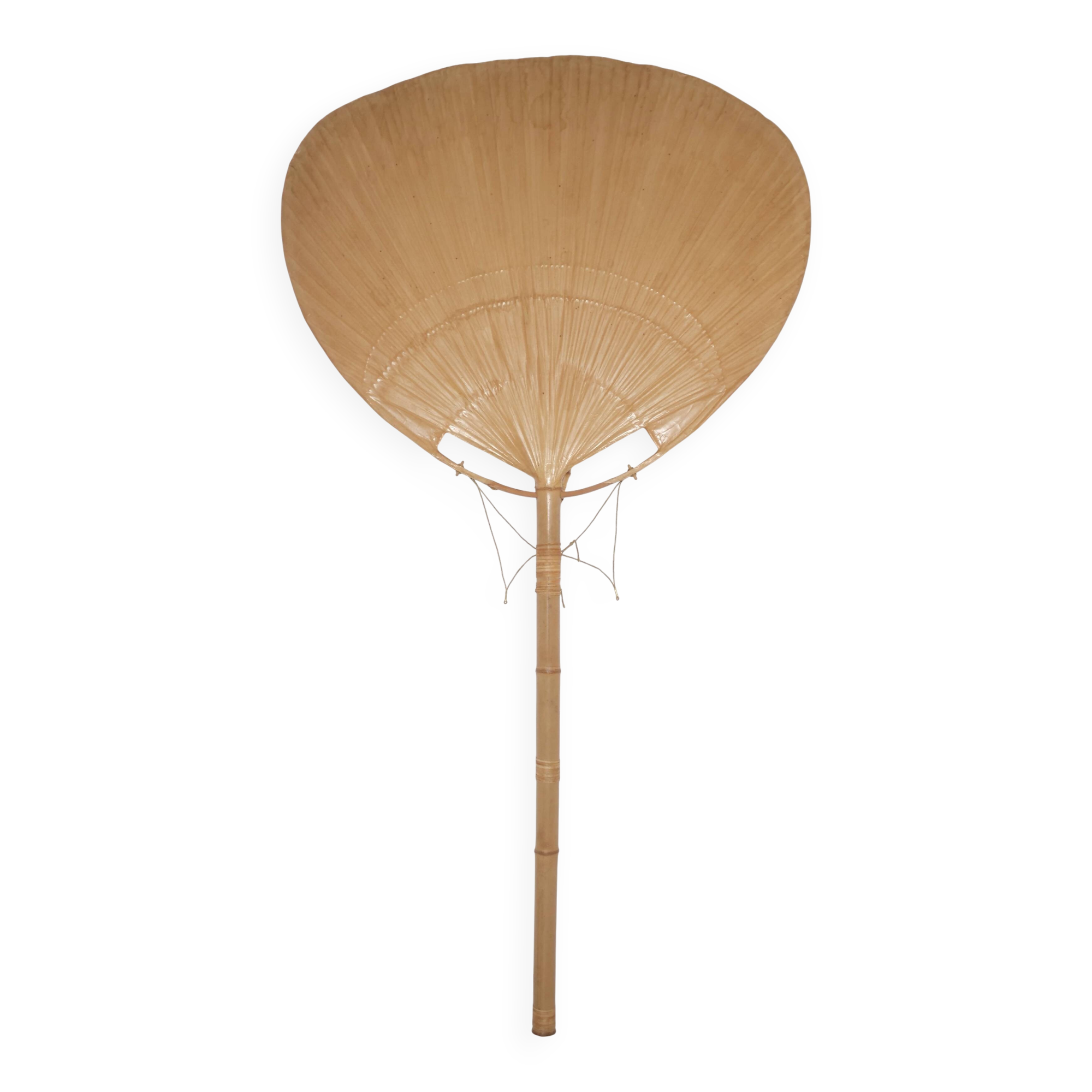 Large-format Uchiwa light fixture designed by Ingo Maurer