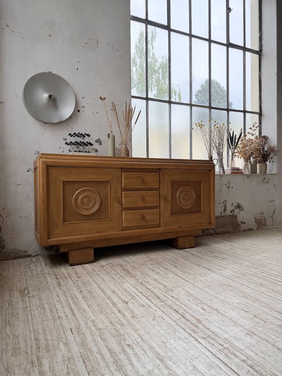 Enfilade storage unit oak Art Deco 1940 Dudouyt