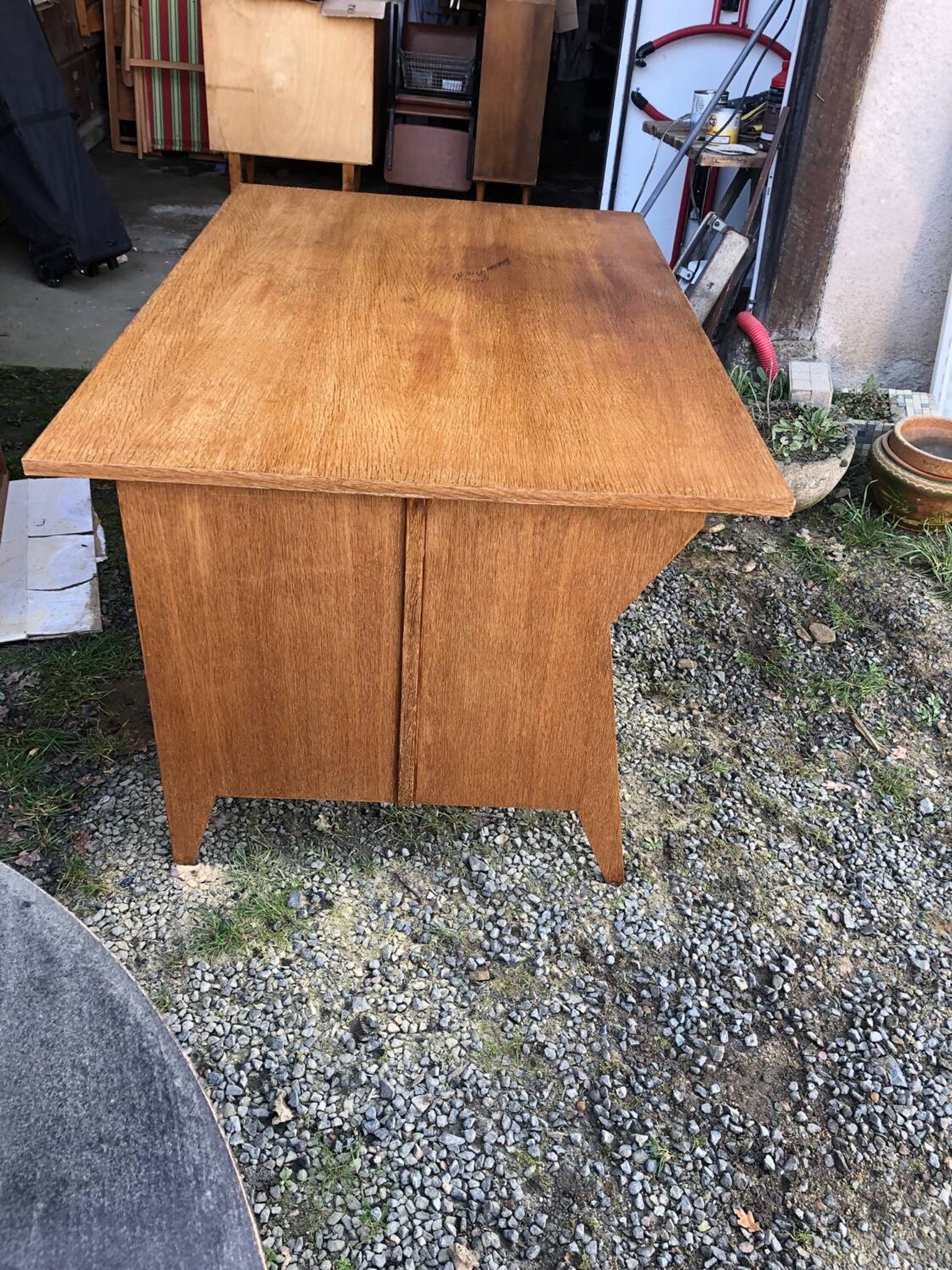 Vintage double workshop desk
