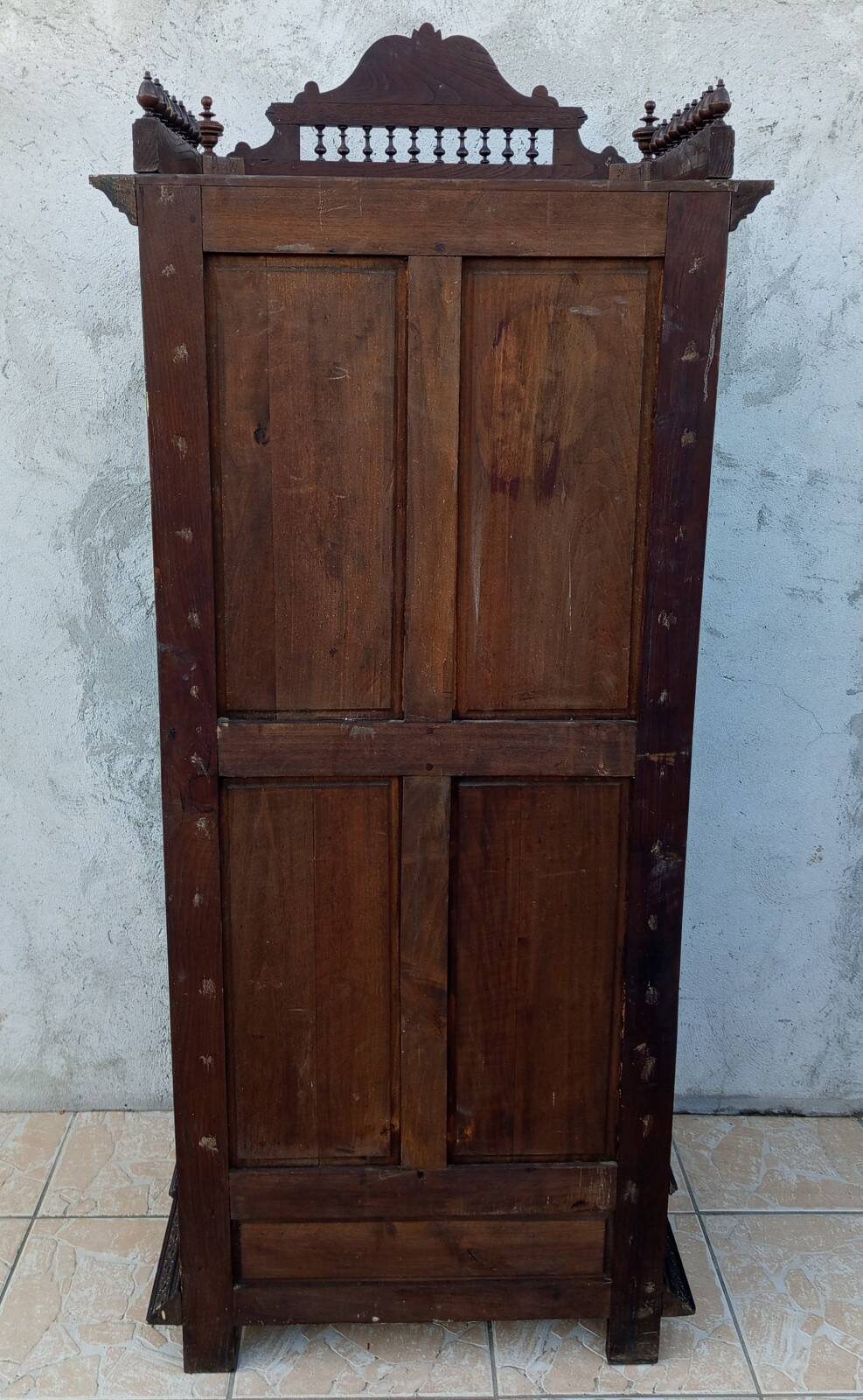 Breton style bonnetière wardrobe in natural wood