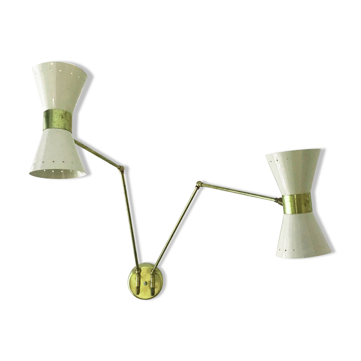 Italian articulated wall light diabolo design 50s