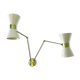 Italian articulated wall light diabolo design 50s