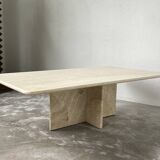 Travertine coffee table, Italy, 1980s