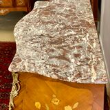 Chest of drawers Frying pan with floral decoration Louis XV style