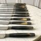 Set of 12 dark Bakelite knives 60s-70s