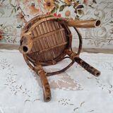 Small vintage bamboo plant holder