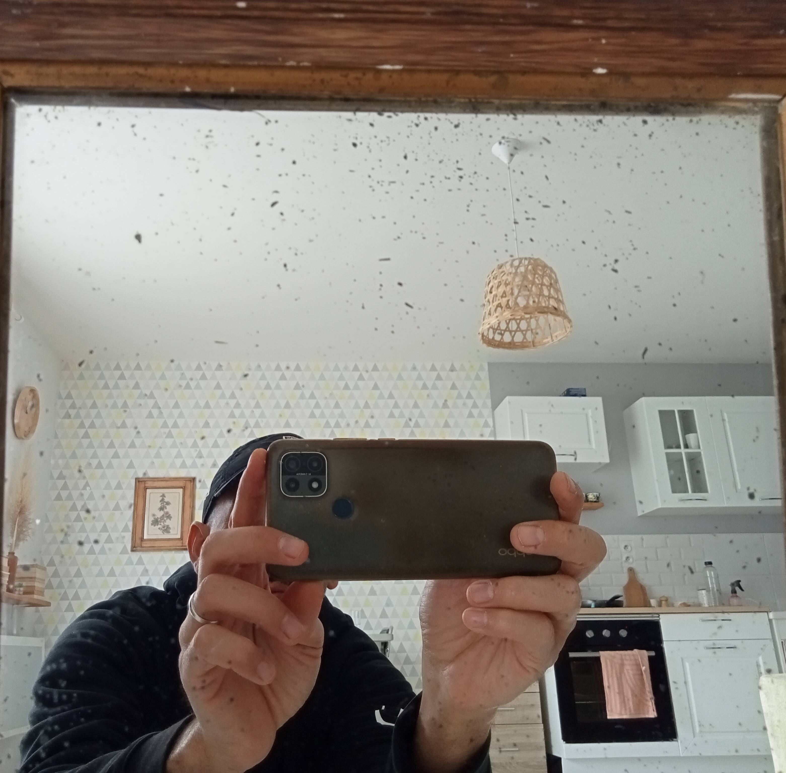 Antique 19th century mirror 38*28 cm