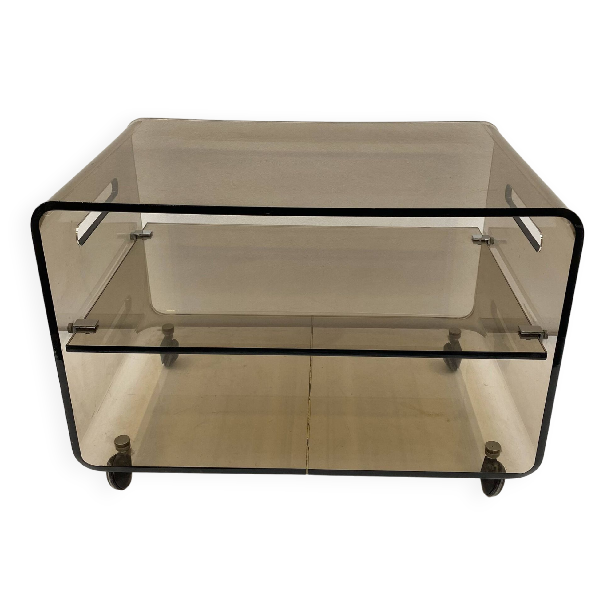 Roche Bobois smoked plexi coffee table
