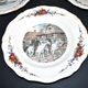 Sarreguemines set of 6 flat plates Obernai village Alsace by Loux