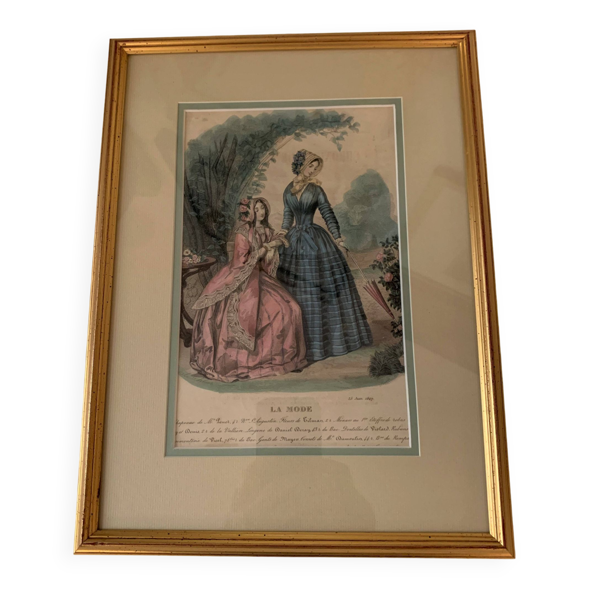 Gravure de mode ancienne