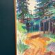 Swedish Oil on Canvas “Spår” by Gustaf Höglund, Vintage & Framed 57 × 49 cm