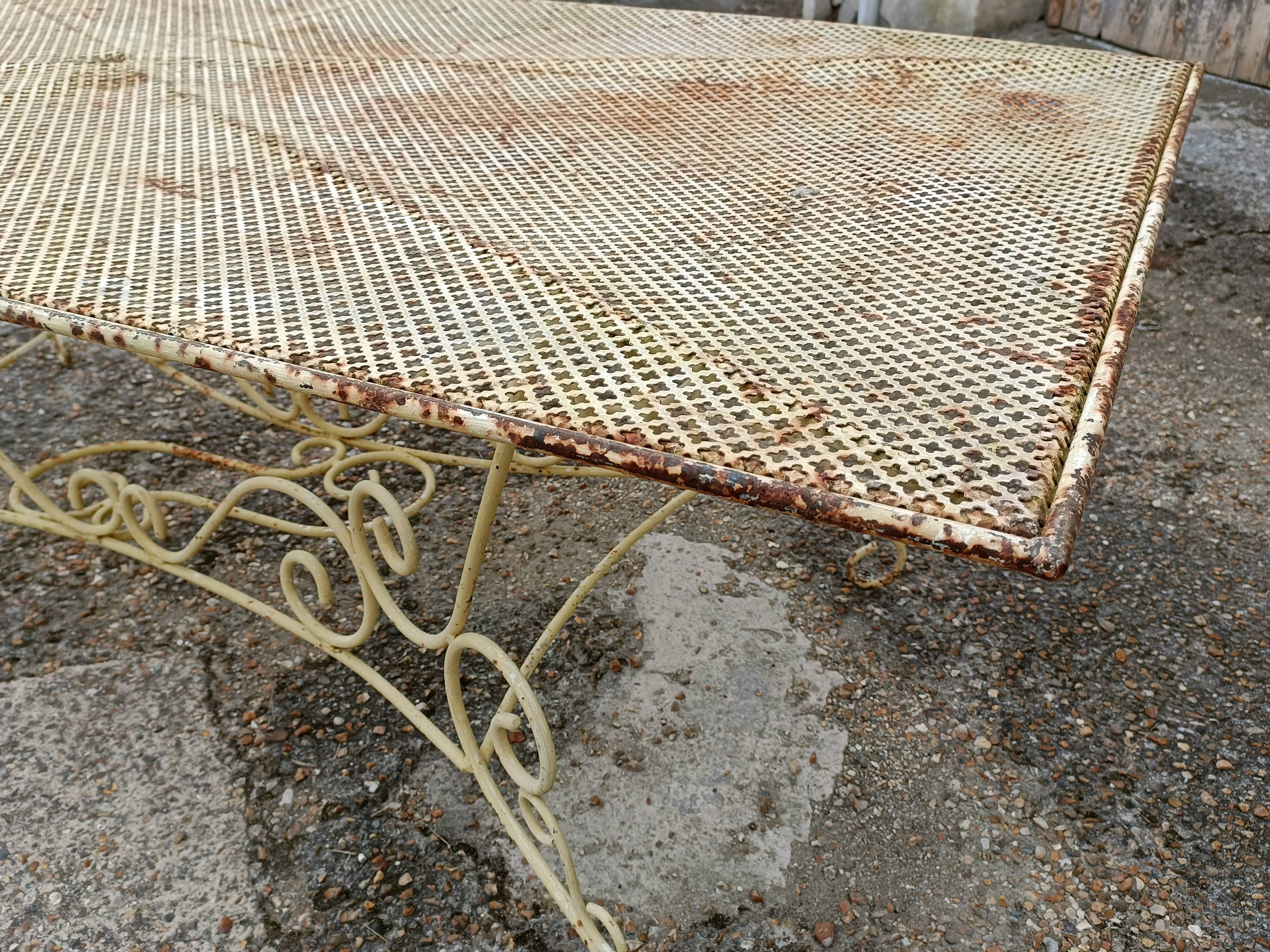 Wrought iron garden table full old garden furniture