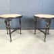 French Empire style marble and bronze side tables, 1950s