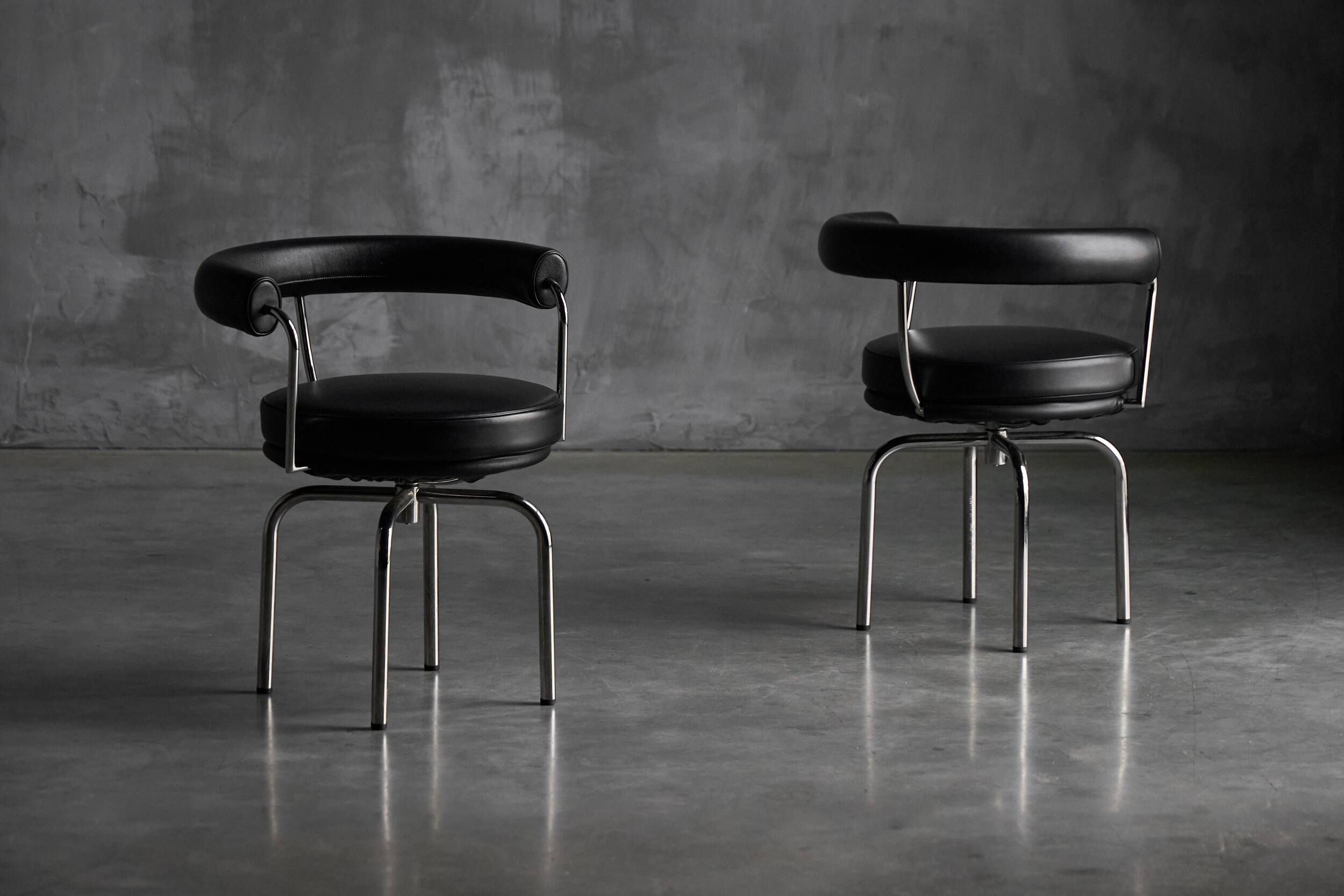 LC7 chairs by Charlotte Perriand, Le Corbusier and Pierre Jeanneret ...