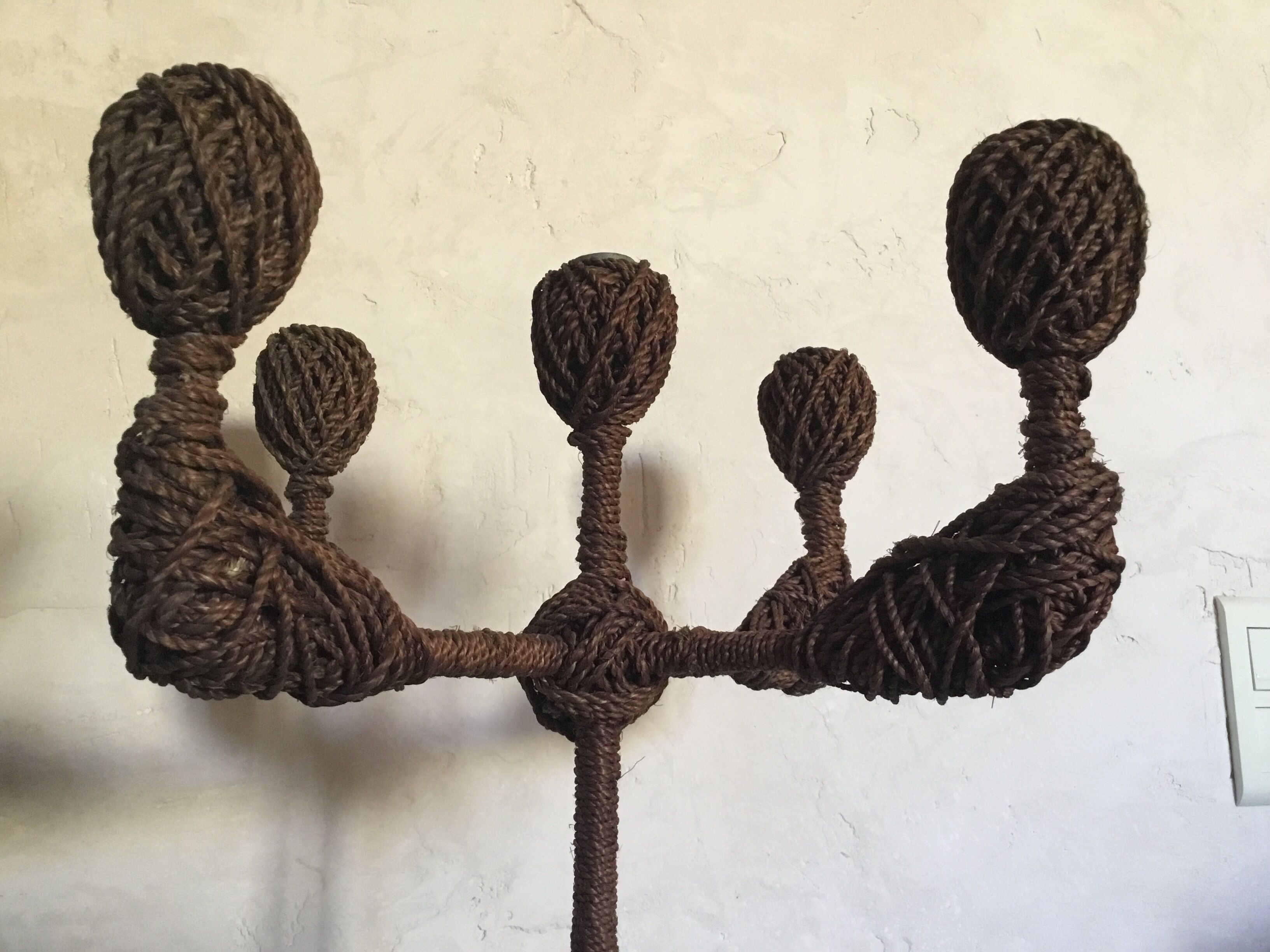 Vintage chandelier in ropes