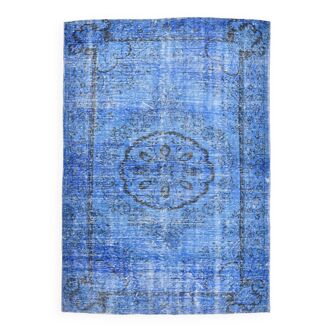 6x9 Classic Blue Turkish Rug, 191x272Cm