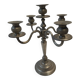 Chandelier with 5 branches in silver-plated metal