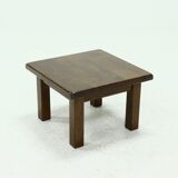 Solid Oak Brutalist Coffee Table 1970s