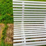 Banc de jardin ancien avec pieds en métal
