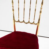 Chaise latérale italienne en laiton Chiavari