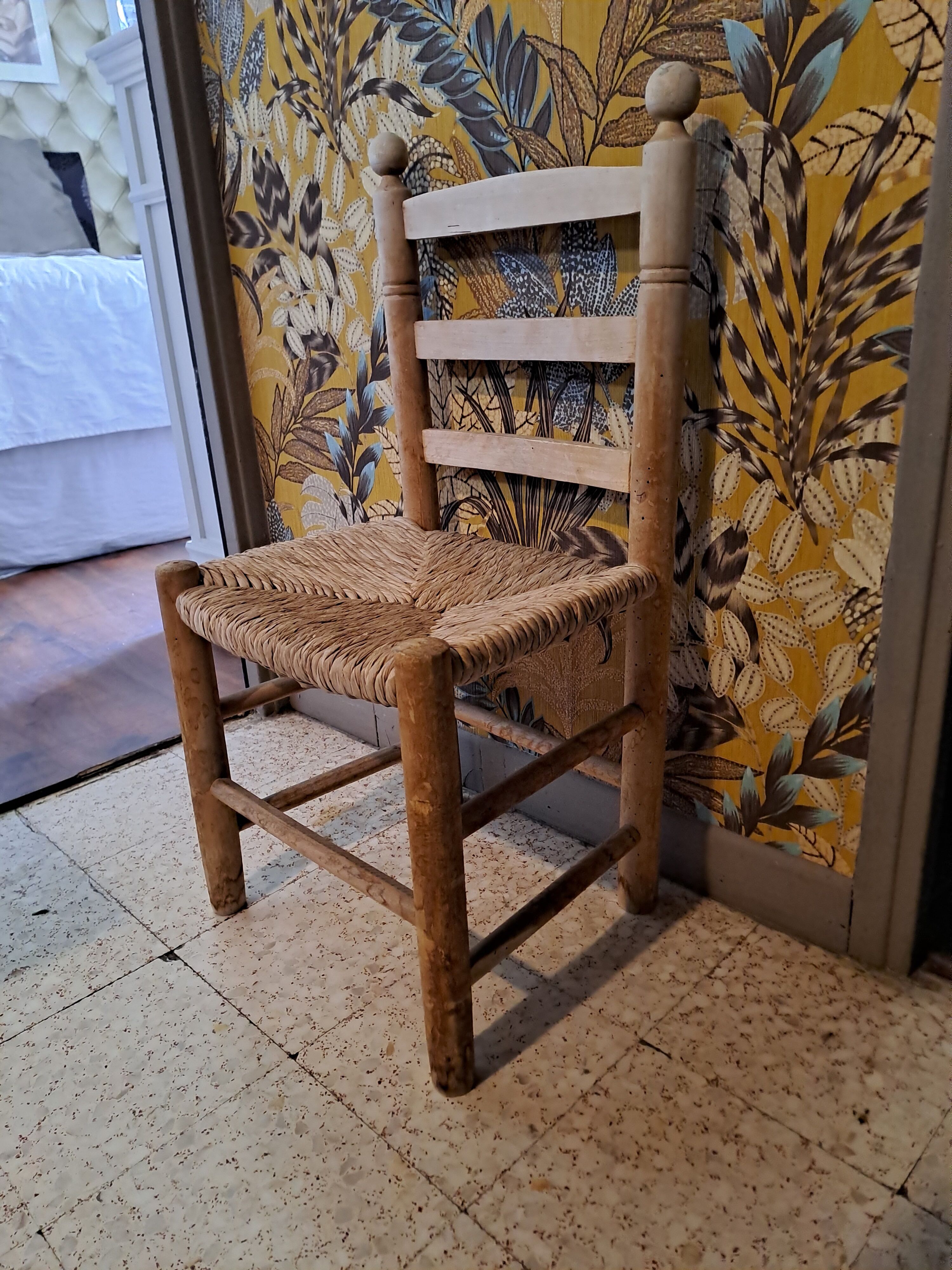 Straw chair style provençal camargue