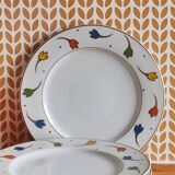 Set of porcelain plates with a frieze from Royal Limoges.