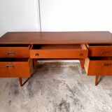 Vintage Scandinavian dressing table, teak 60s, signed Nathan