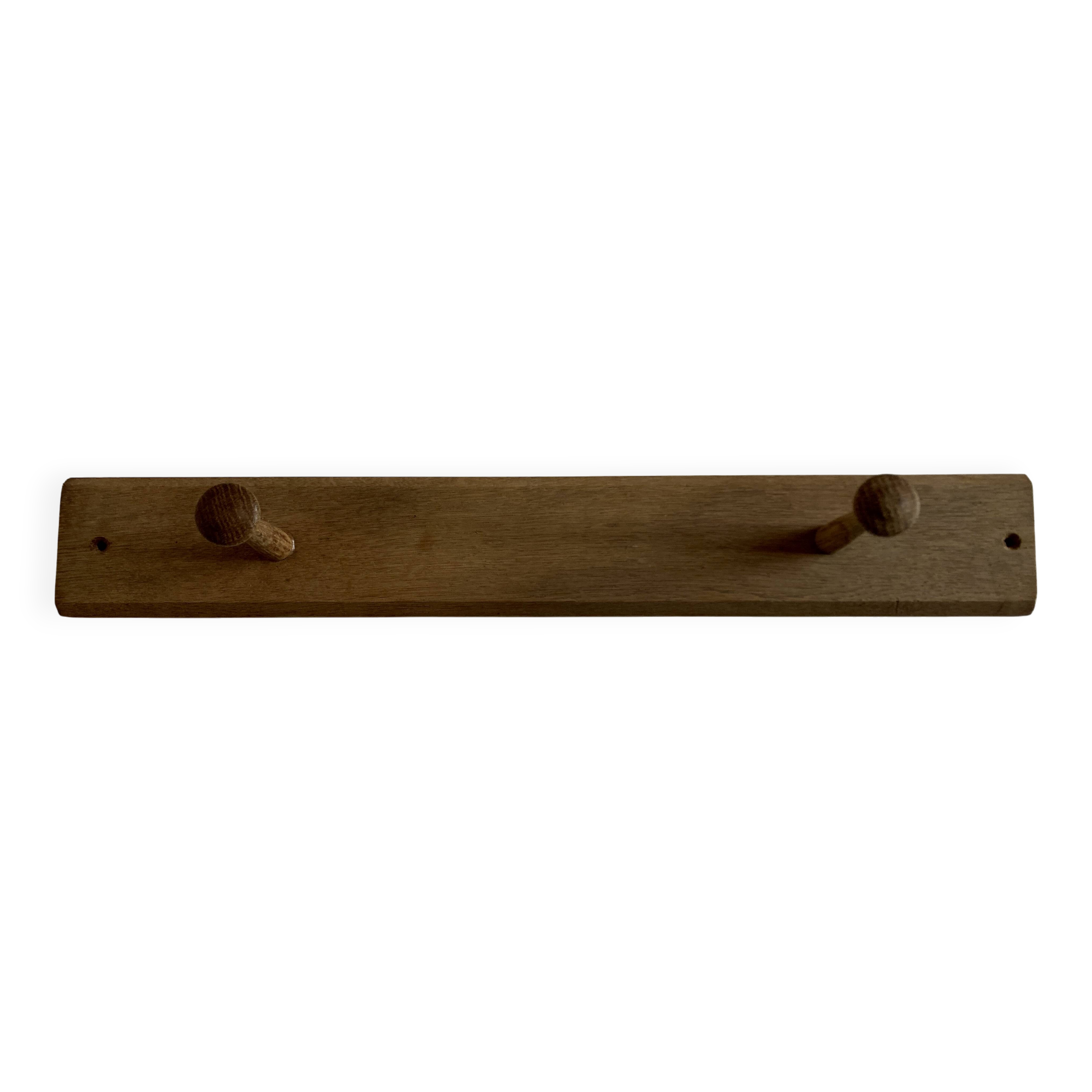 Modernist oak wall-mounted coat rack L53.5cm