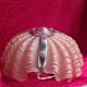 pink shell chandelier art deco 1930 thick molded glass unsigned superb 35x20 5kg approximately