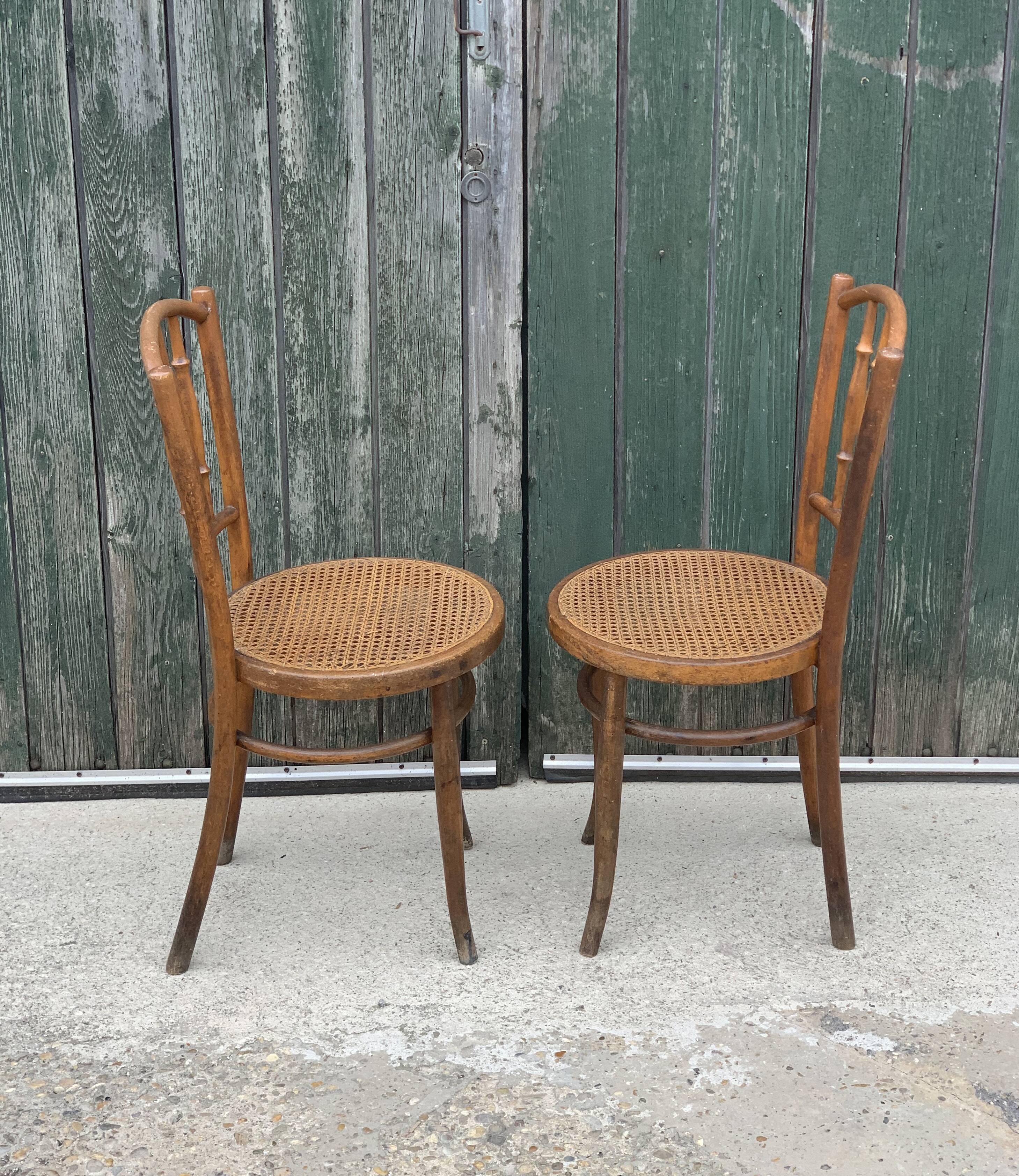 Pair of bistro chairs 1950