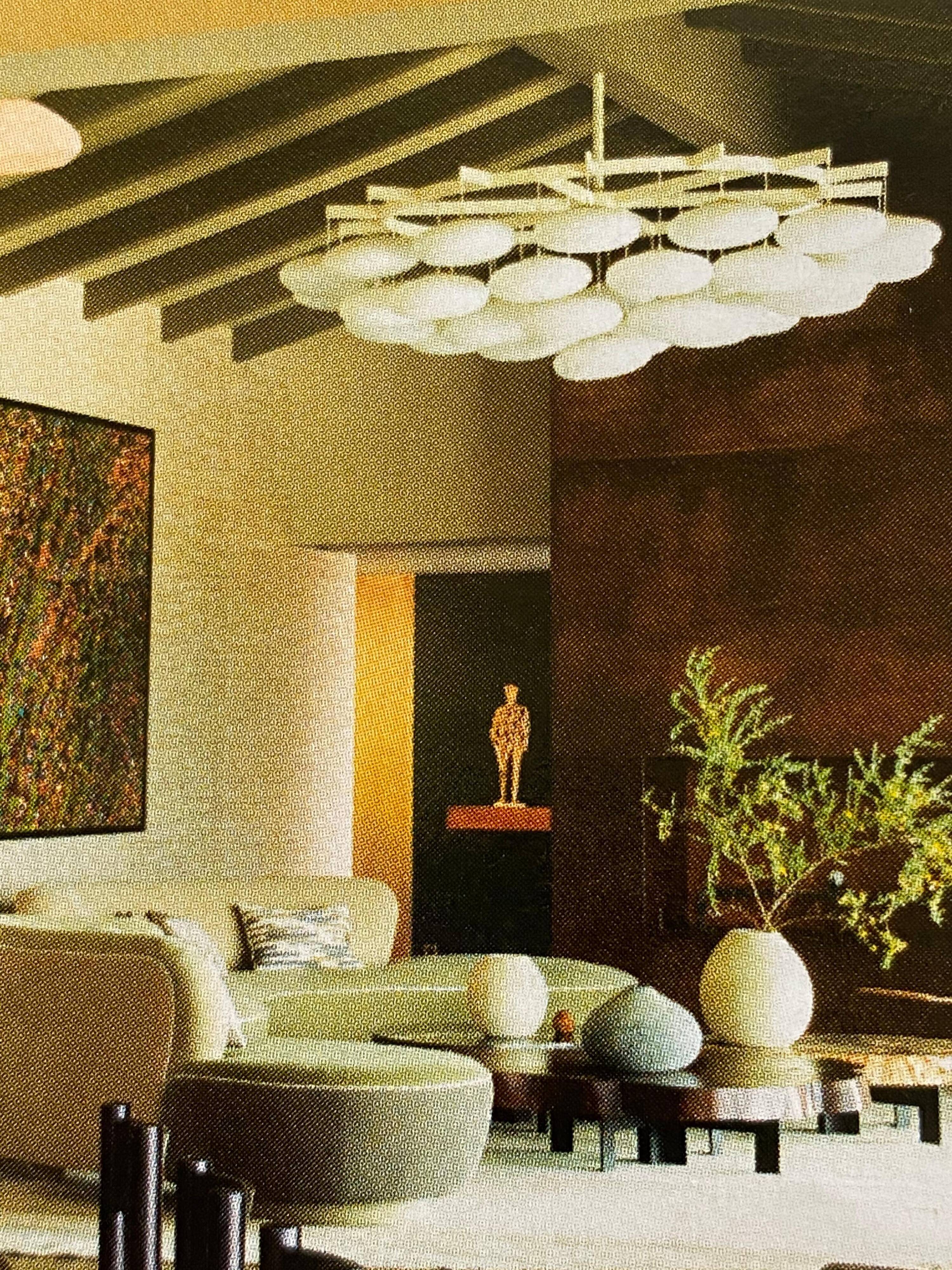 Impressive large modern cloud chandelier from the mid-century Milchhalle Vienna.