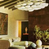 Impressive large modern cloud chandelier from the mid-century Milchhalle Vienna.