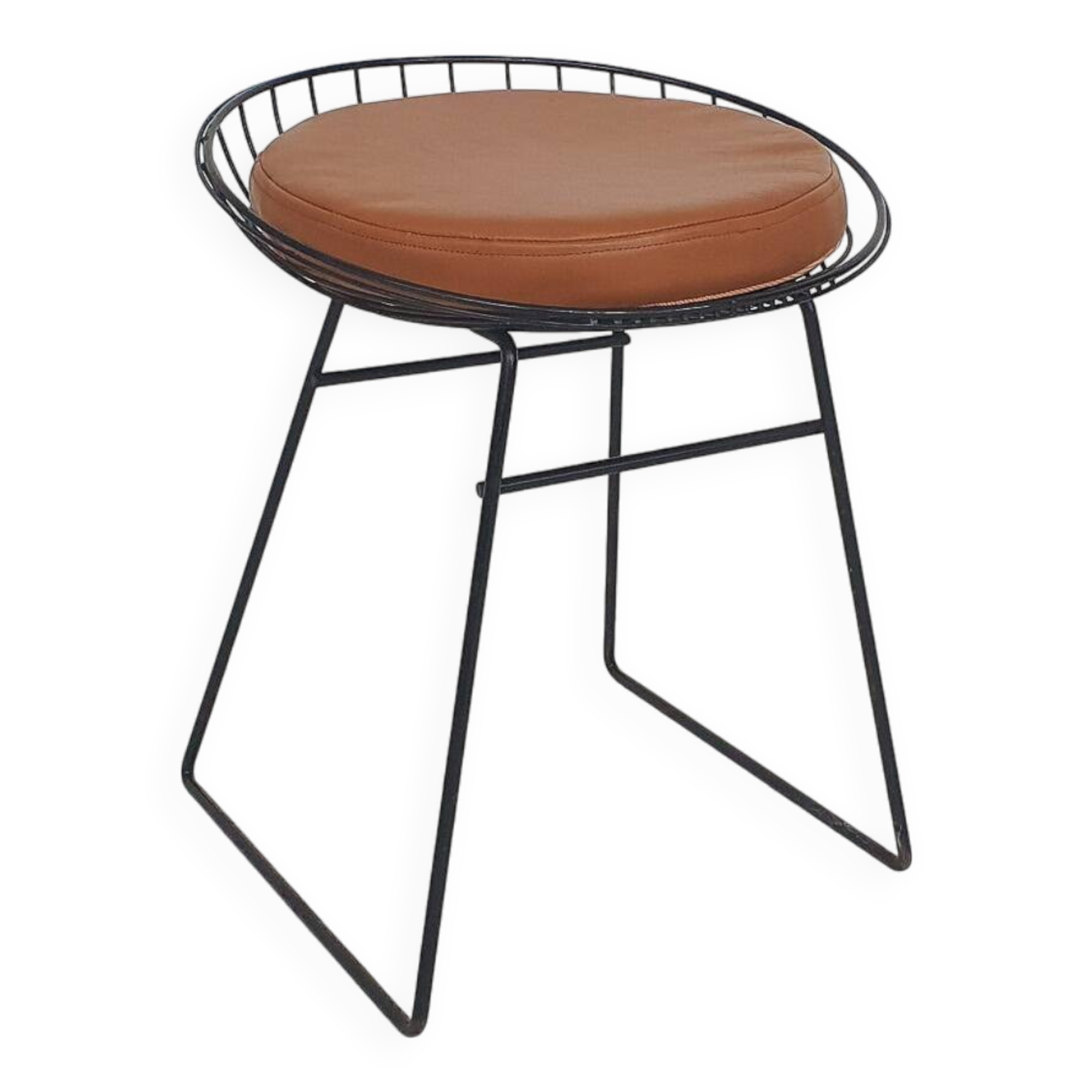 Cees Braakman for Pastoe KM05 metal wire stool, The Netherlands 1958