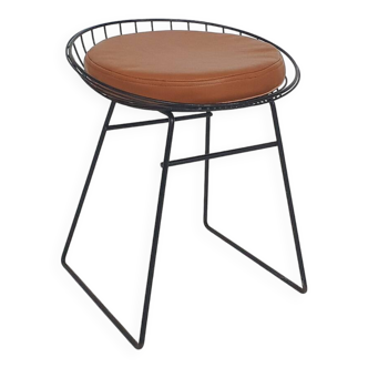 Cees Braakman for Pastoe KM05 metal wire stool, The Netherlands 1958