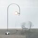 Chrome metal arc floor lamp Space Age mid-century by Cosack, 1960s