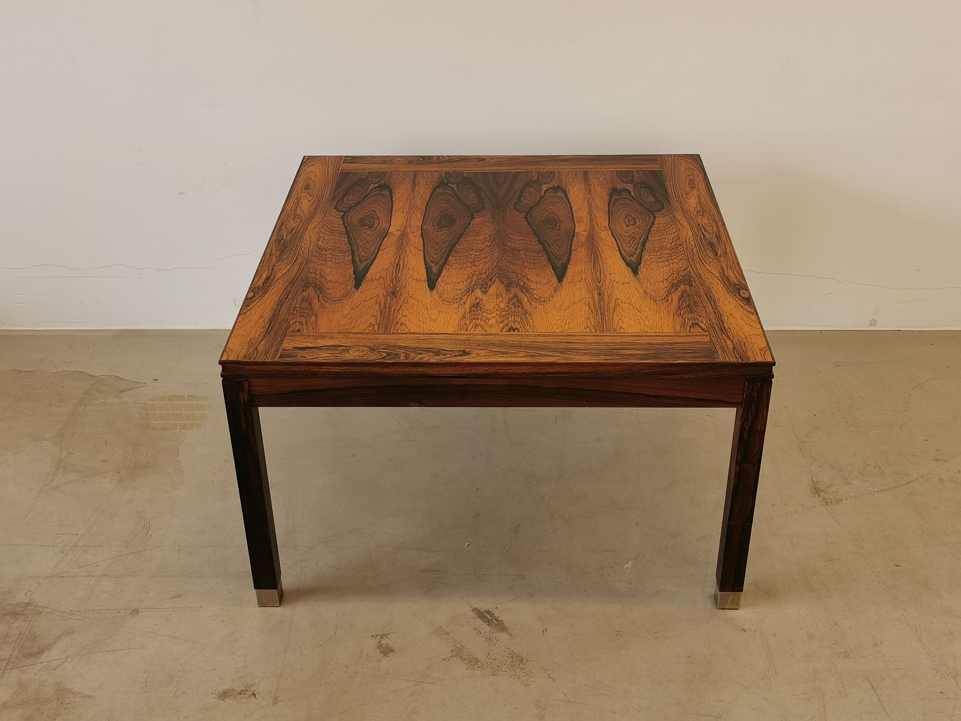 Scandinavian square rosewood coffee table